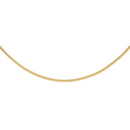 Round Snake Necklace Gold