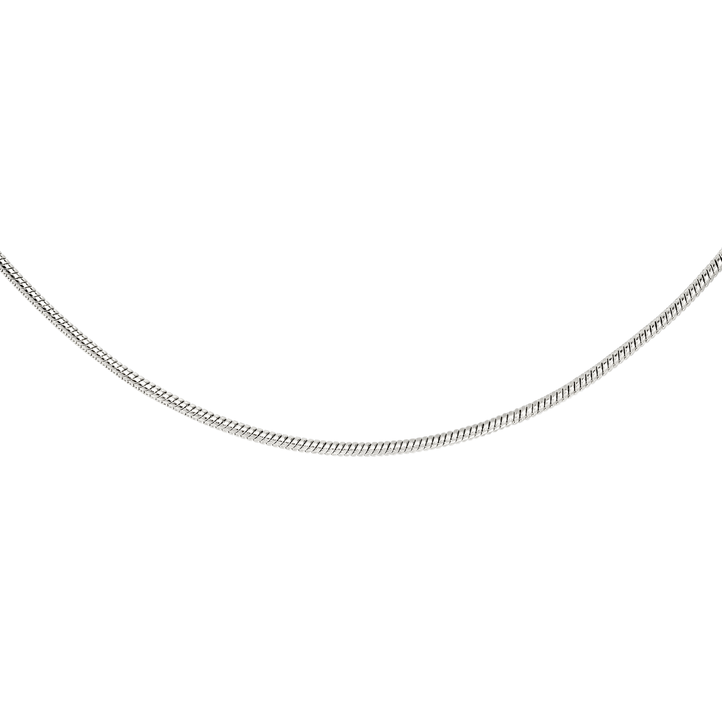 Round Snake Necklace Silver