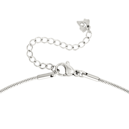 Round Snake Necklace Silver