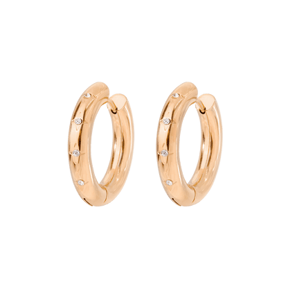 Cute Stargaze Hoops Medium Rose Gold