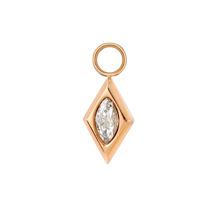 Sweet Diamond Oval Hoop Set Baby Rose Gold