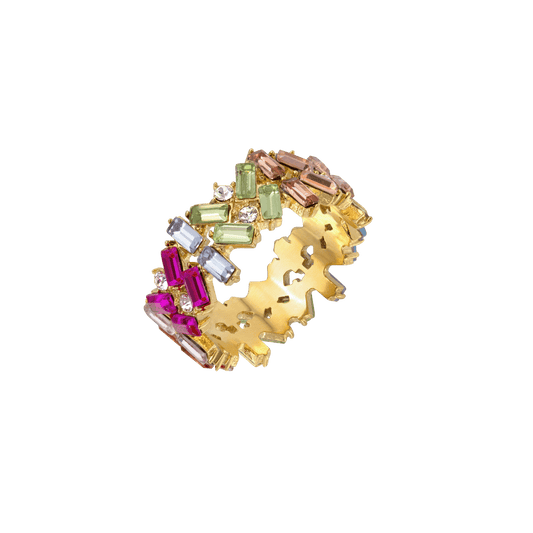 Double Rainbow Ring Gold