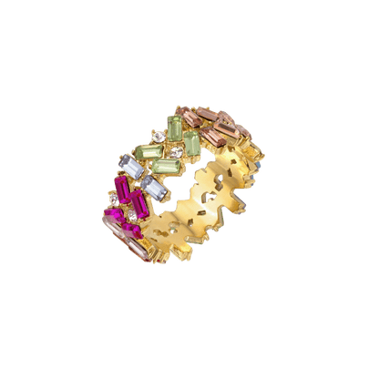 Double Rainbow Ring Gold