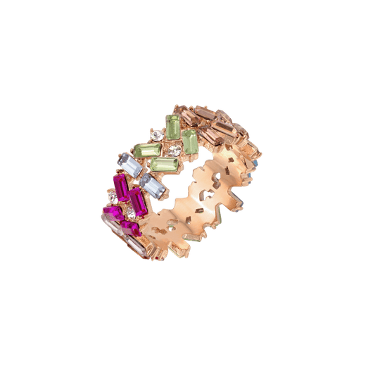 Double Rainbow Ring Rose Gold