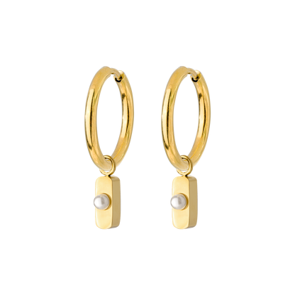 Time Travellers Hoop Set Medium Gold