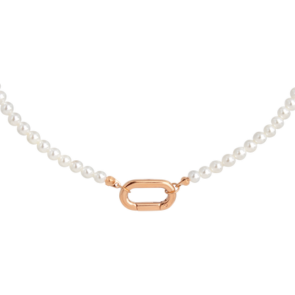 Timeless Pearls Necklace Rose Gold