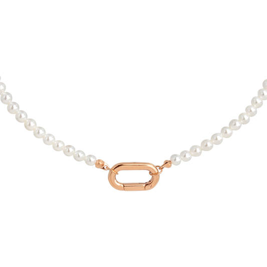 Timeless Pearls Necklace Rose Gold