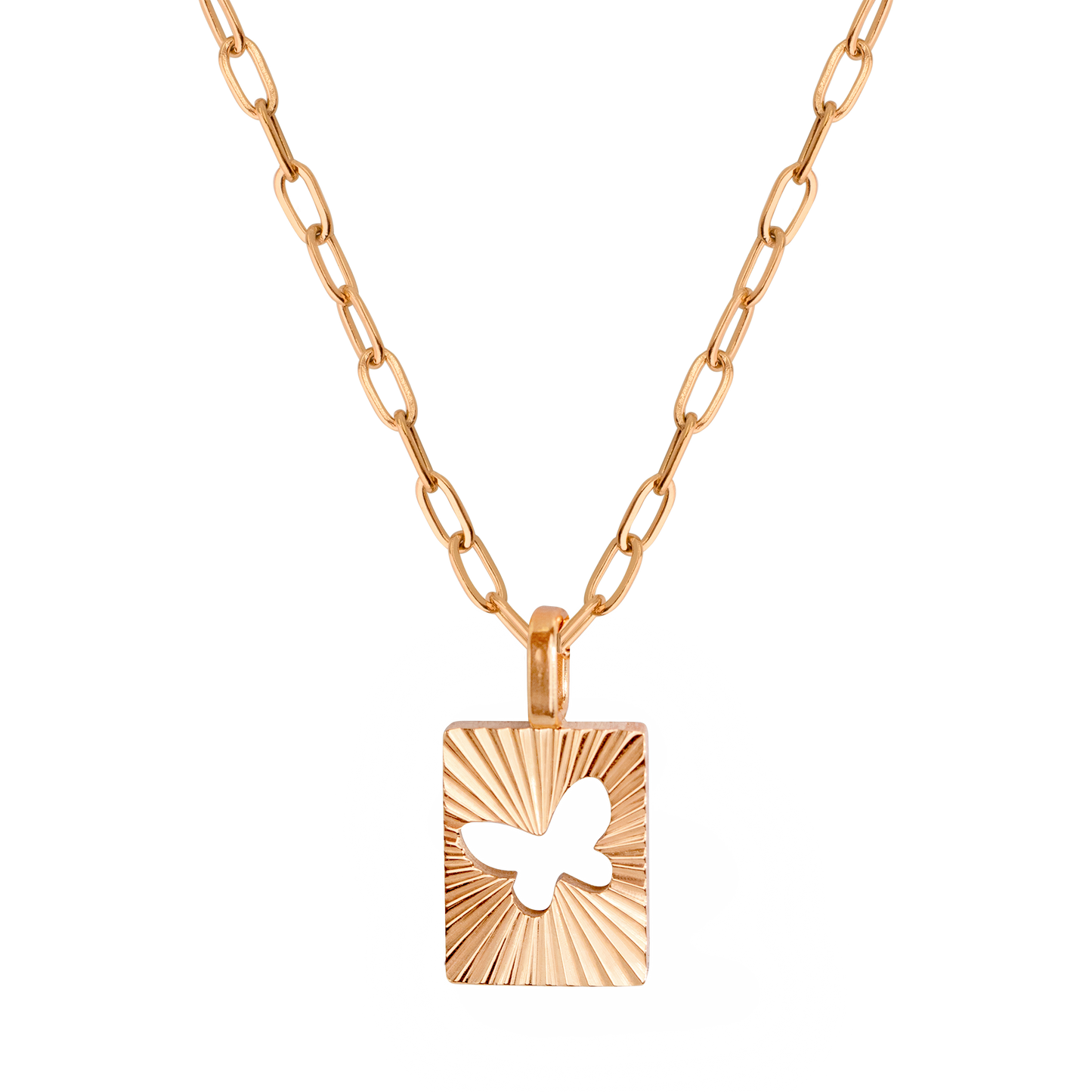 Winged Beauty Necklace Rose Gold