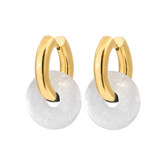 Chunky Above the Clouds Donut Hoop Set Medium Gold