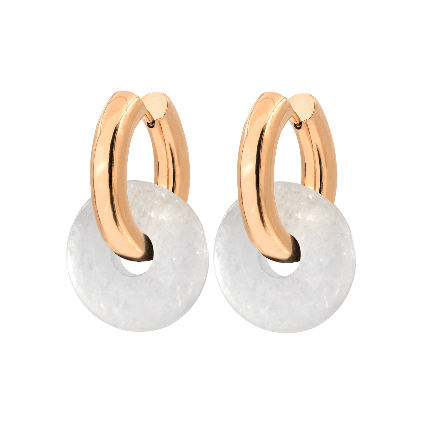 Chunky Above the Clouds Donut Hoop Set Medium Rose Gold