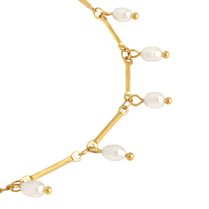 Annes Authentic Pearl Choker Gold