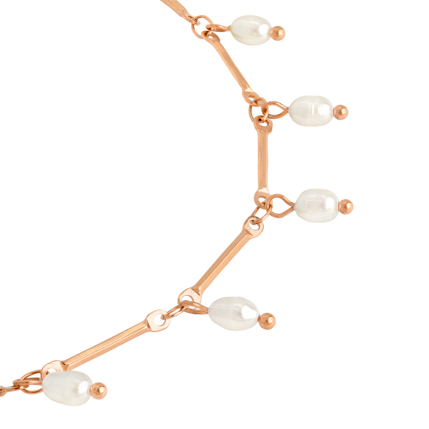 Annes Authentic Pearl Choker Rose Gold