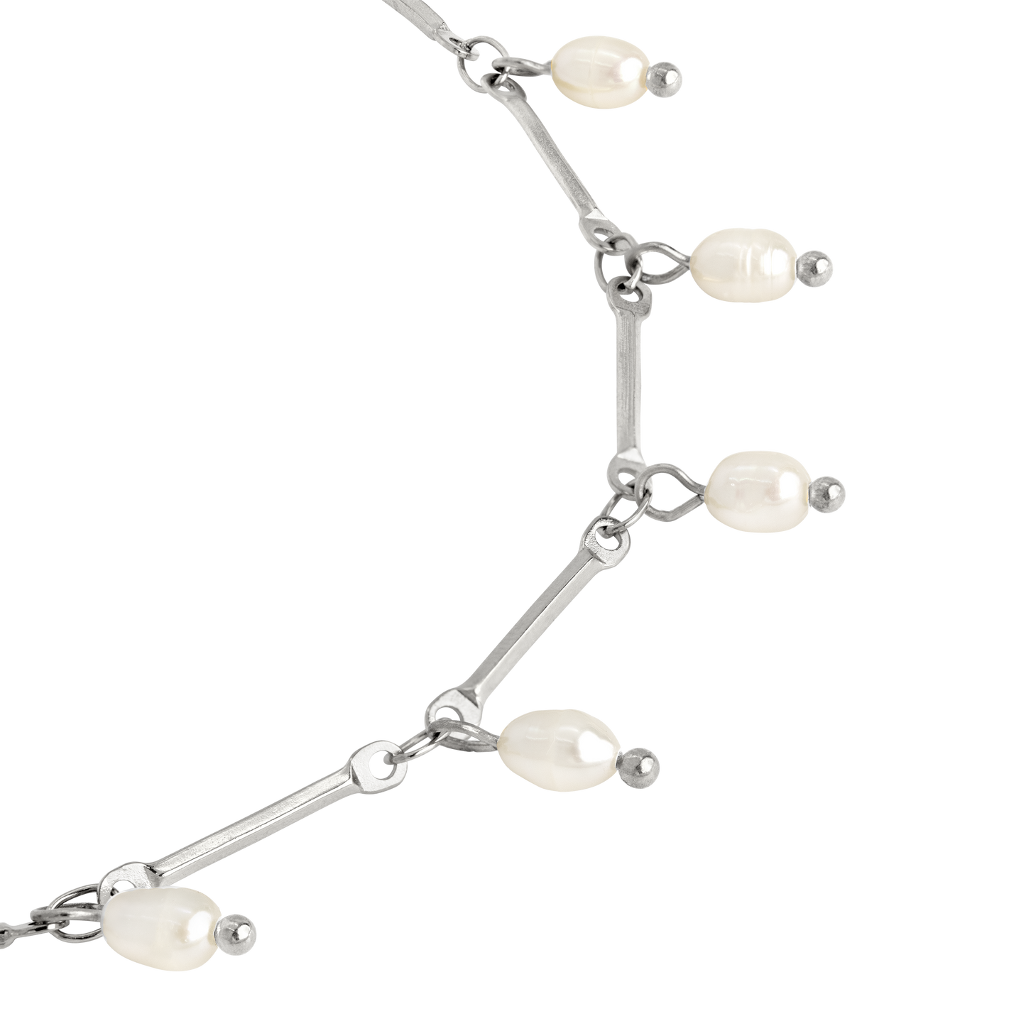 Annes Authentic Pearl Choker Silver