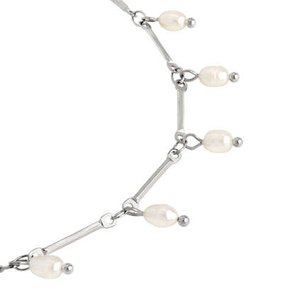 Annes Authentic Pearl Choker Silver