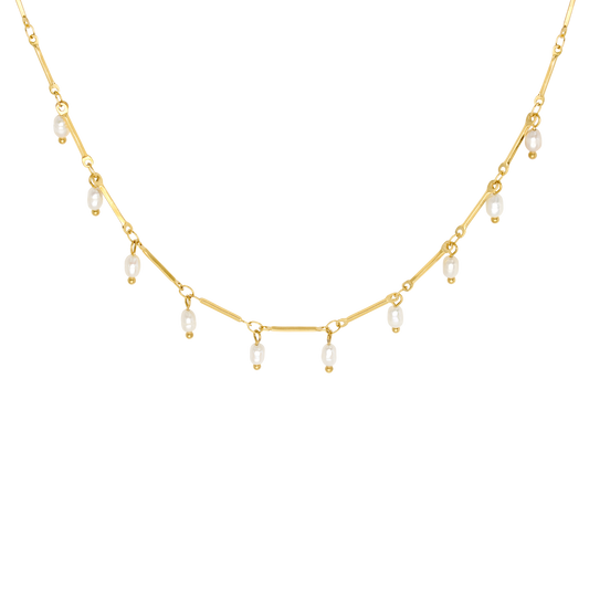 Annes Authentic Pearl Choker Gold