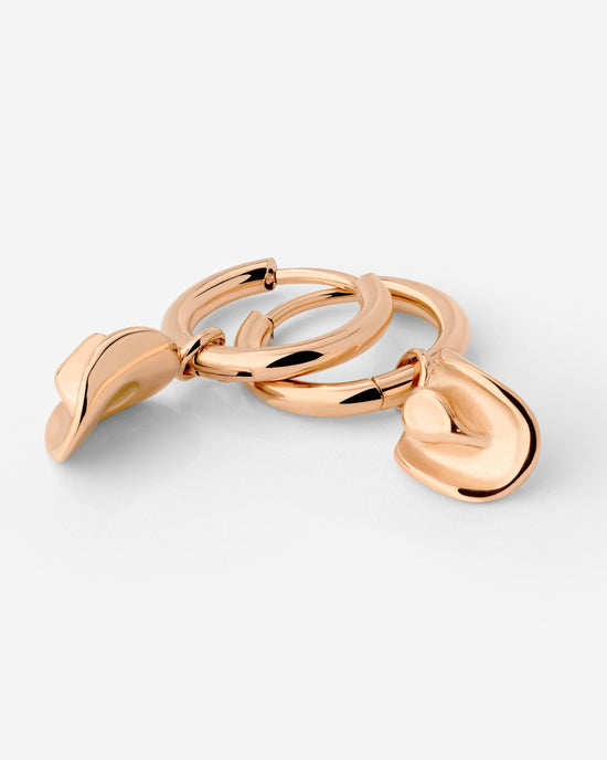 Yeehaw Hoop Set Small Rose Gold
