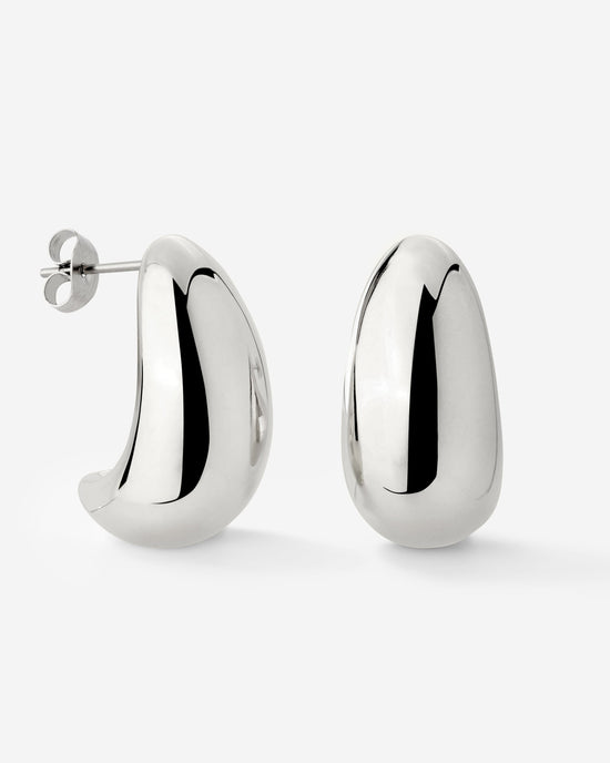 Huggie Studs Silver