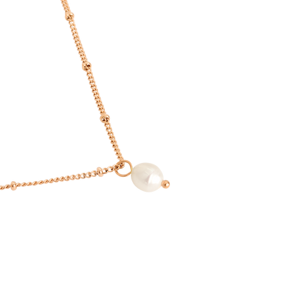 Baby Pearl Necklace Rose Gold