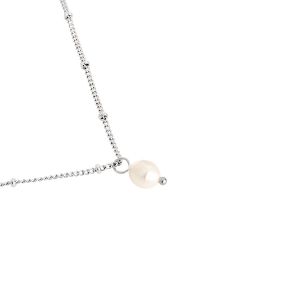 Baby Pearl Necklace Silver