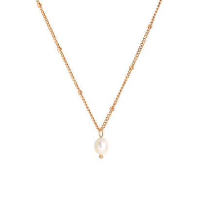 Baby Pearl Necklace Rose Gold