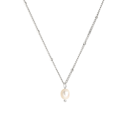 Baby Pearl Necklace Silver
