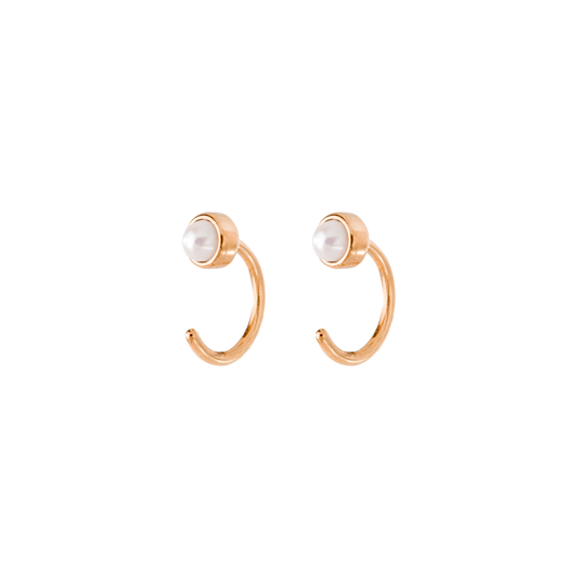 Above the Clouds Hoops Rose Gold