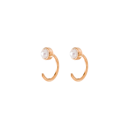 Above the Clouds Hoops Rose Gold