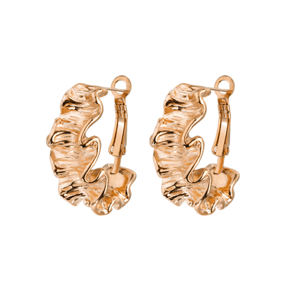 Cute Coral Hoops Rose Gold