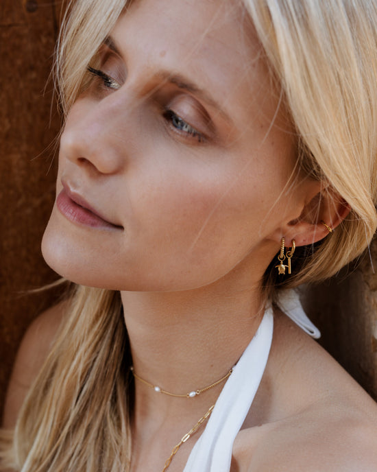 The Spine Hoop Set Baby Gold