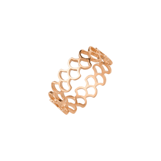 Fish Scale Ring Rose Gold