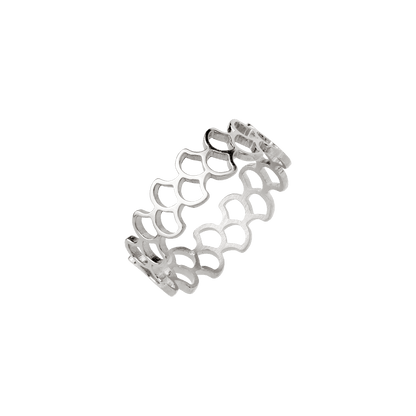 Fish Scale Ring Silver