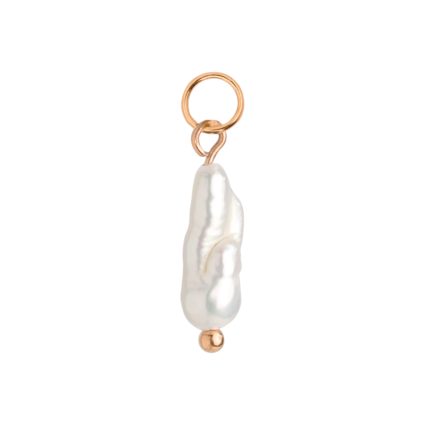 Lisas Power Pearl Hoop Set Rose Gold