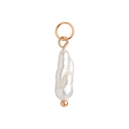 Lisas Power Pearl Hoop Set Rose Gold