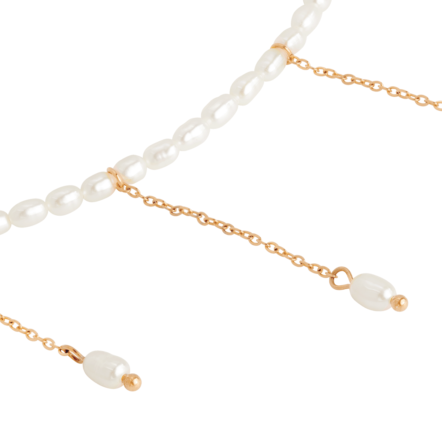 Lolas Love Pearl Power Necklace Rose Gold