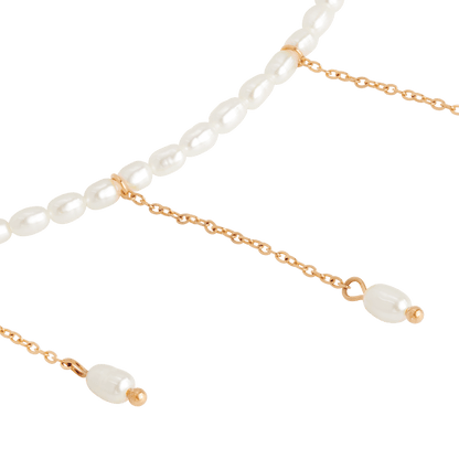 Lolas Love Pearl Power Necklace Rose Gold