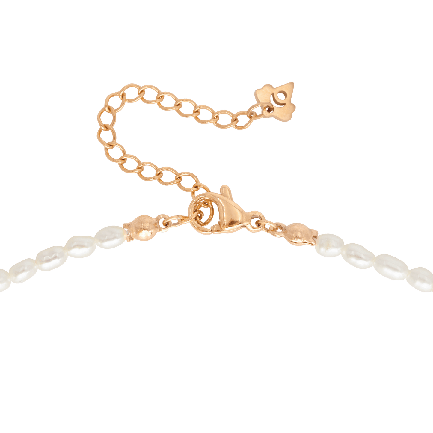 Lolas Love Pearl Power Necklace Rose Gold