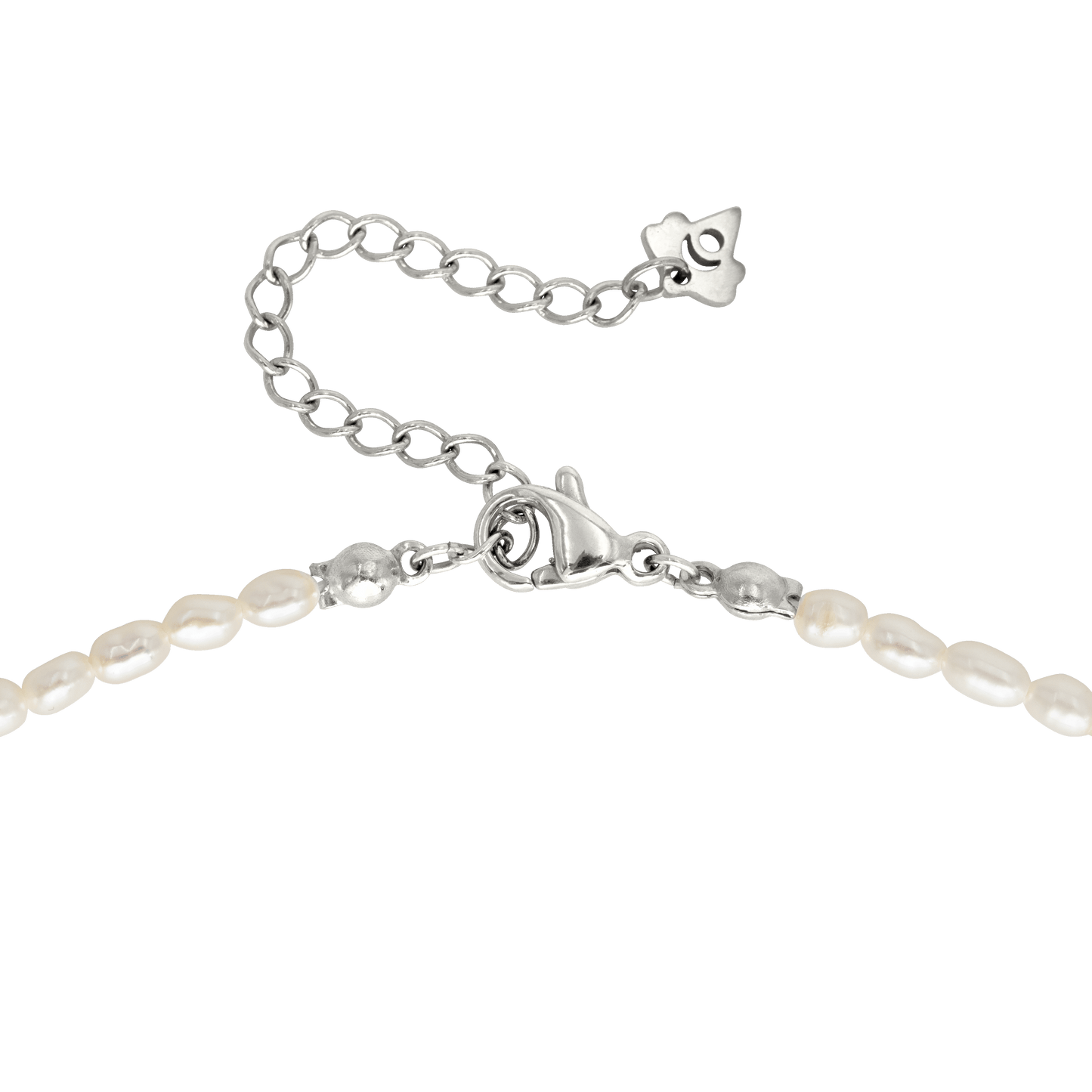 Lolas Love Pearl Power Necklace Silver