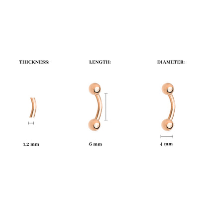 Basic Banana Ear Piercing Rose Gold