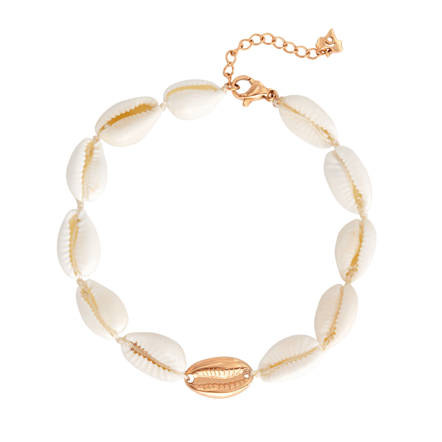 One in a Shell Anklet Rose Gold