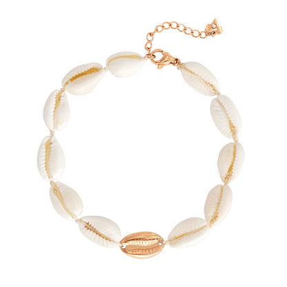 One in a Shell Anklet Rose Gold