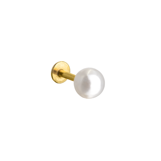 Pearly Piercing Stud Gold