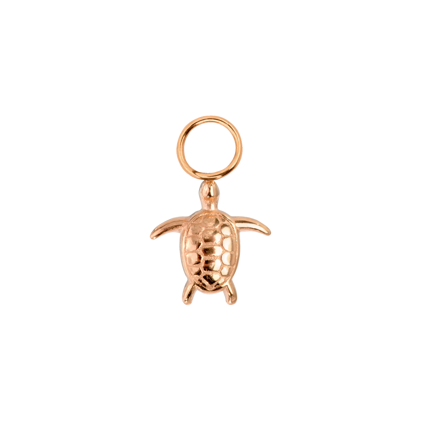 Sea Turtle Twisted Hoop Set Small Rose Gold