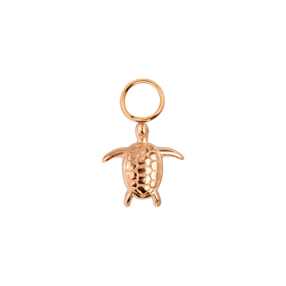 Sea Turtle Twisted Hoop Set Small Rose Gold