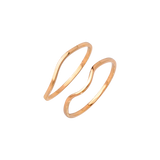 Skinny Dip Ring Duo Rose Gold