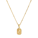 Vintage Flower Necklace Gold