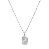 Vintage Flower Necklace Silver