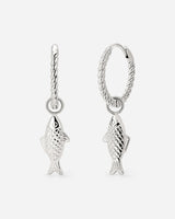 Pezito Twisted Hoop Set Small Silver