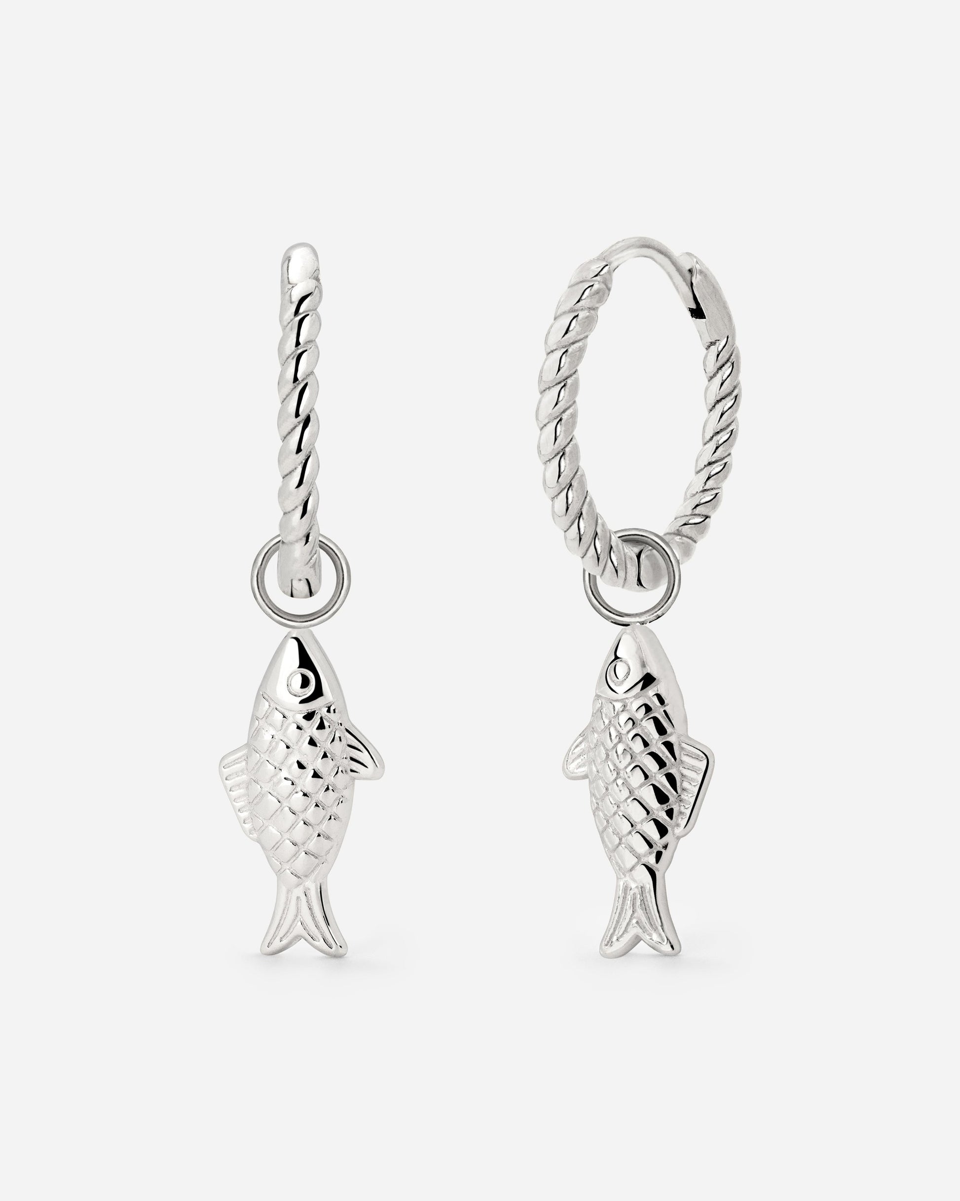 Pezito Twisted Hoop Set Small Silver