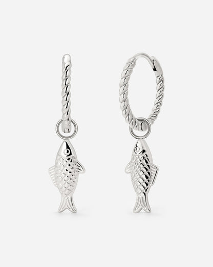 Pezito Twisted Hoop Set Small Silver