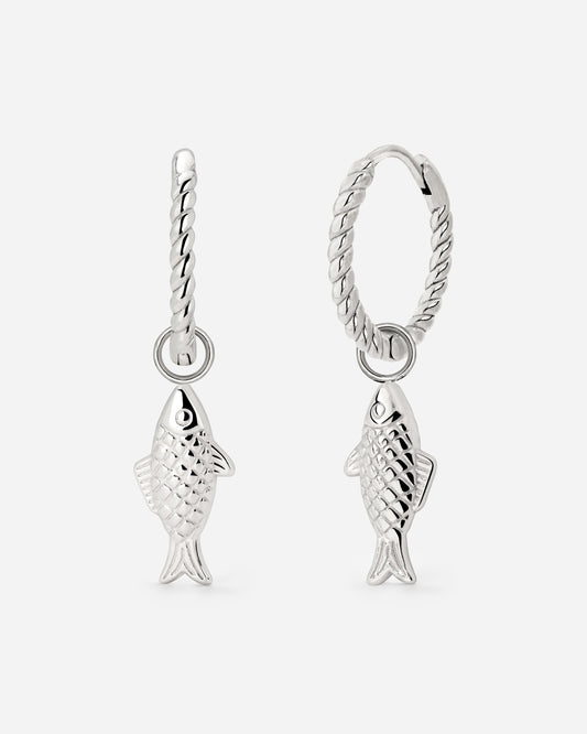 Pezito Twisted Hoop Set Small Silver